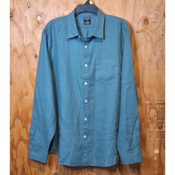 Todd Snyder Other - Todd Snyder Baird McNutt Irish Linen Shirt Men's XXL Light Green Woven Classic